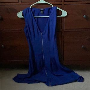 Blue sleeveless dress
